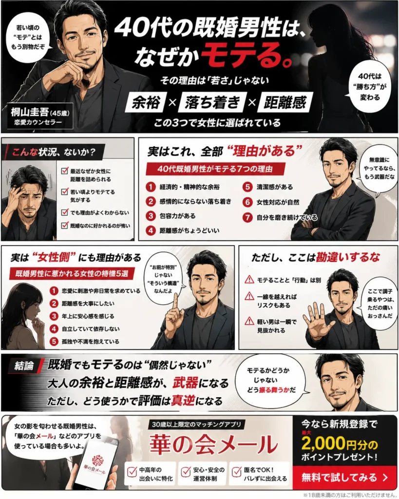 40代既婚男性モテるまとめ