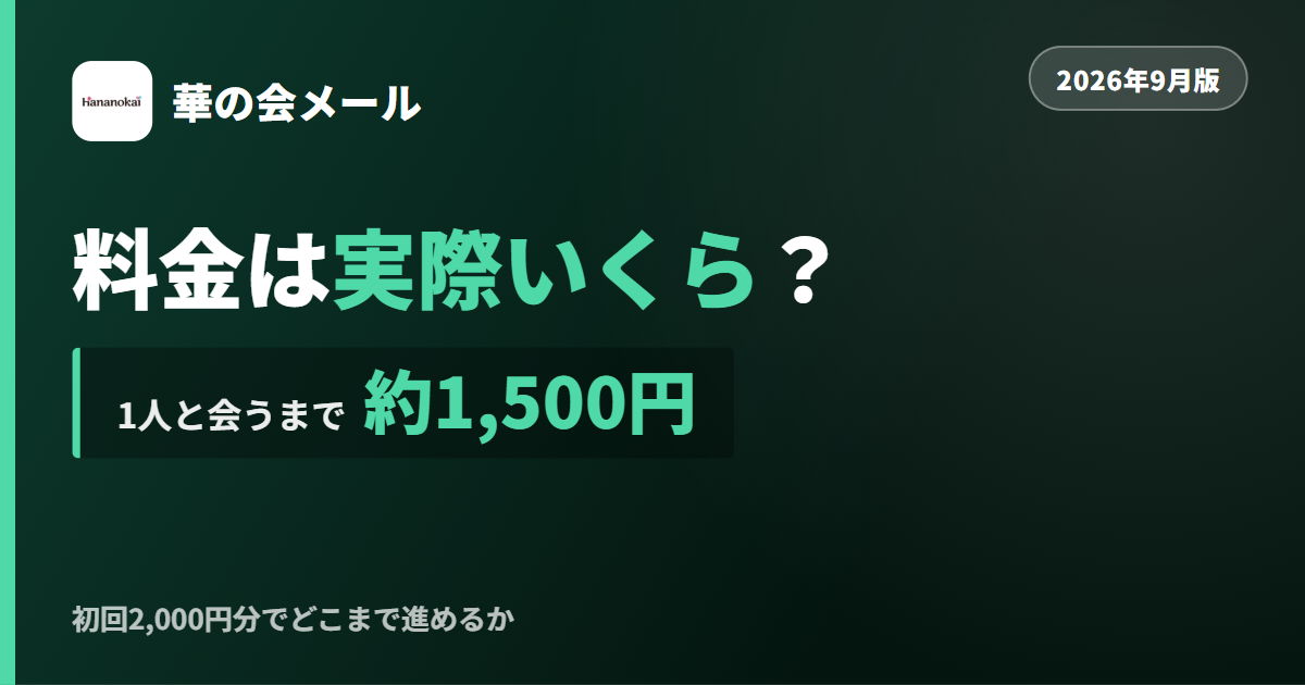華の会メールの料金を解説する記事のアイキャッチ