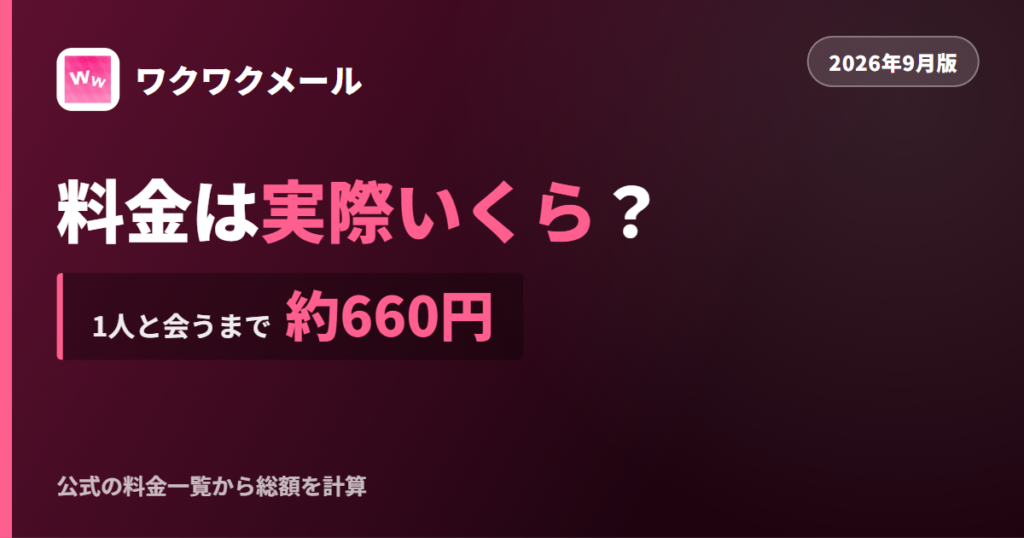 ワクワクメールの料金を解説する記事のアイキャッチ